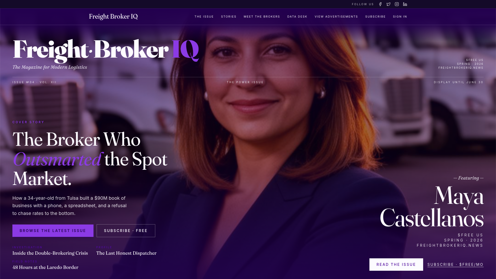 Freight Broker IQ website screenshot