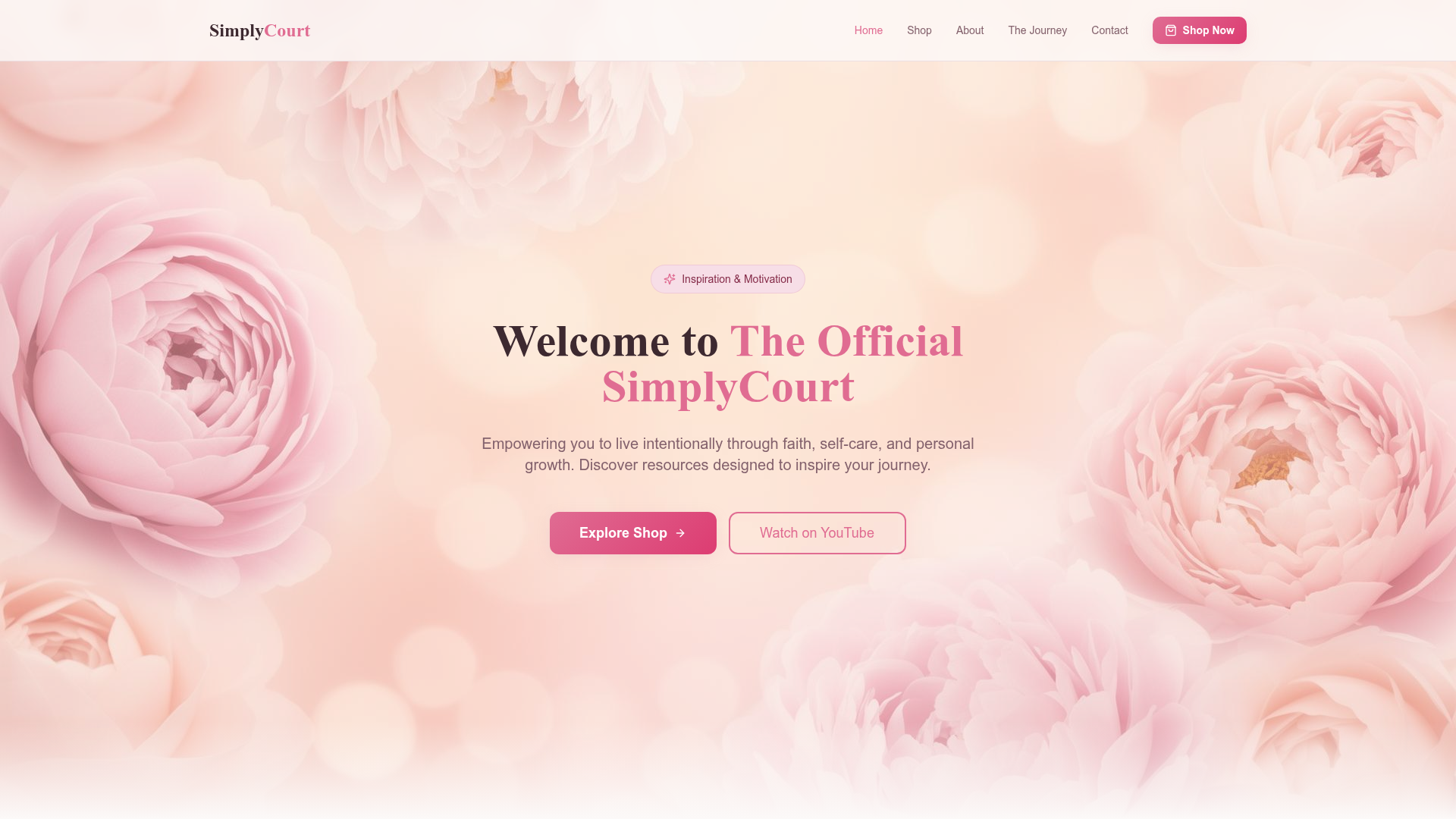 The Official SimplyCourt website screenshot